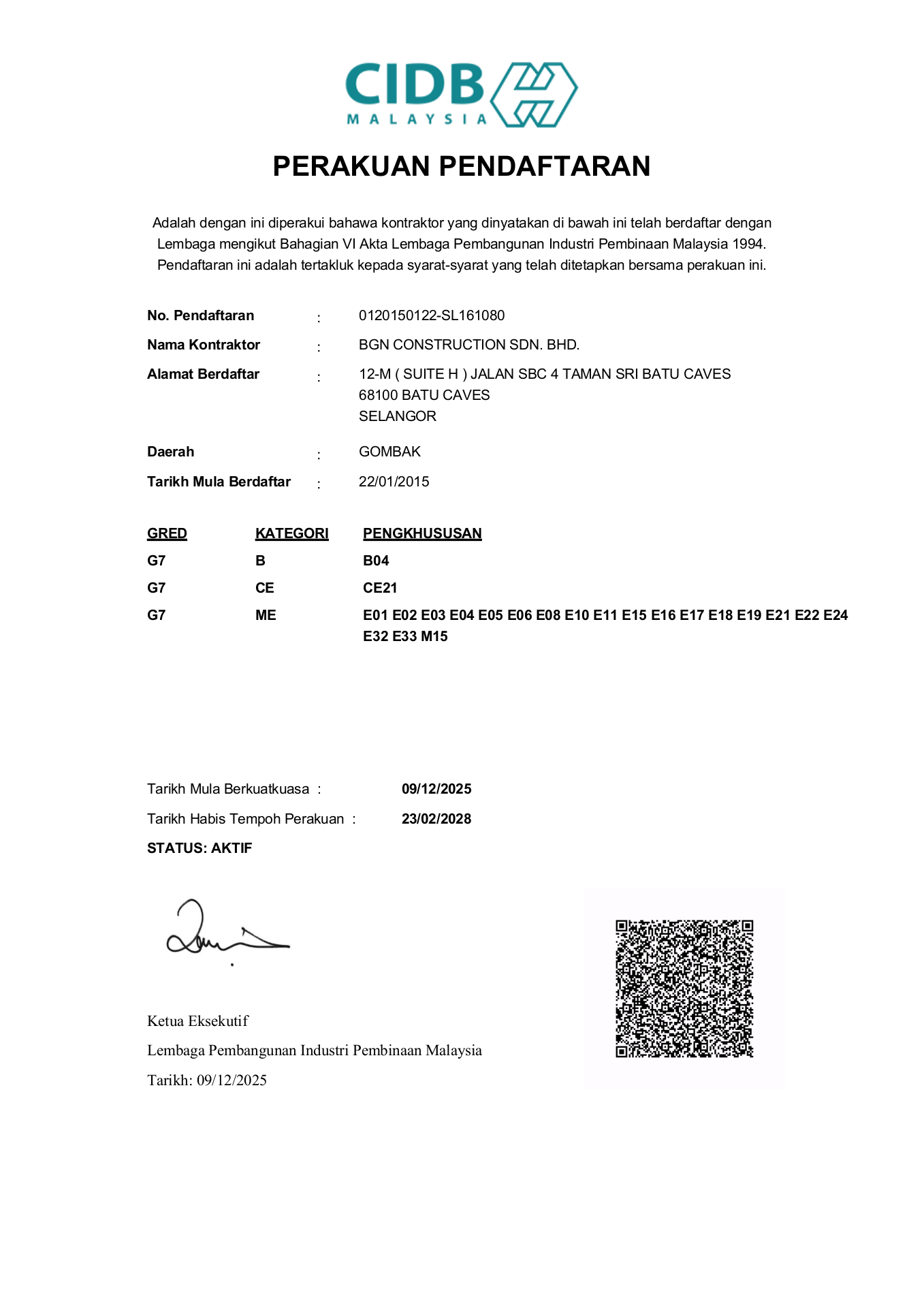 CIDB Contractor Registration (PPK) preview