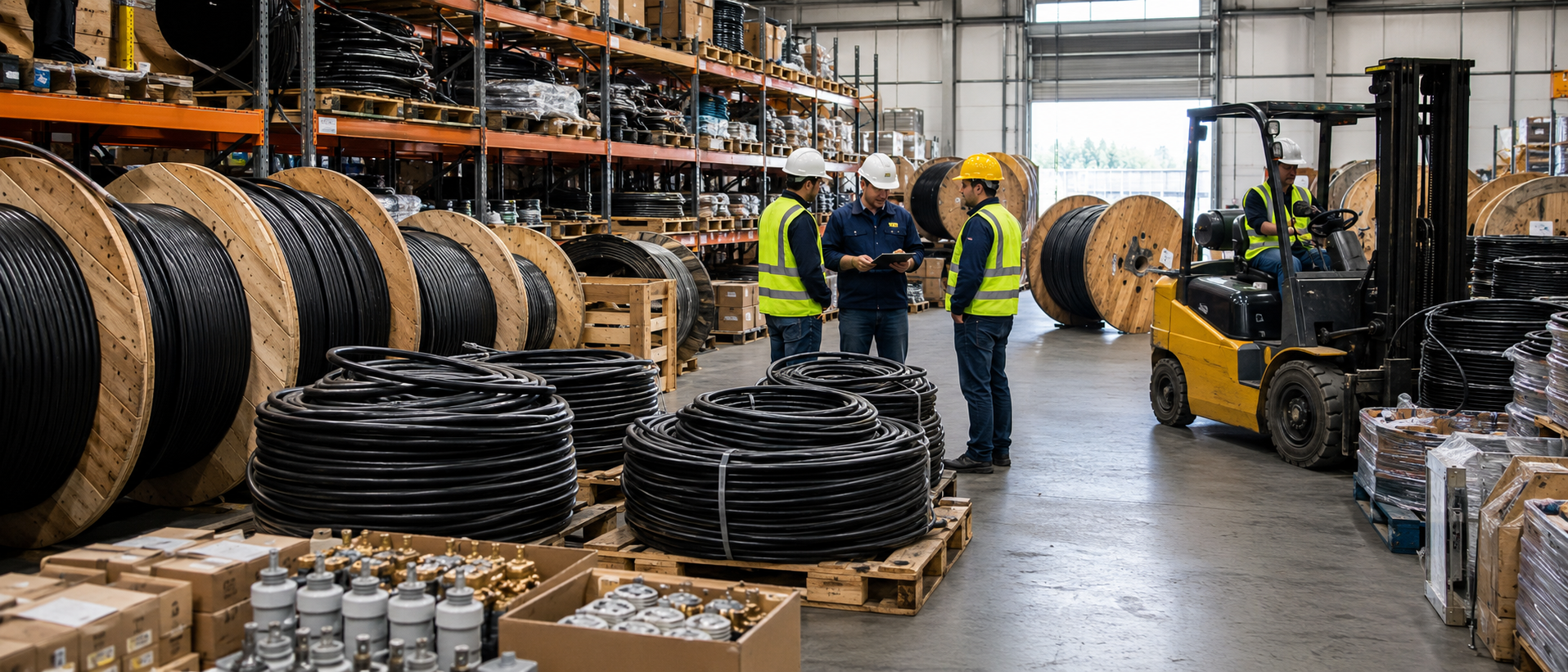 Electrical cable supply illustration